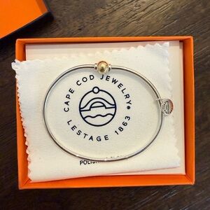 Cape Cod Jewelry Silver Bracelet with Gold Accent